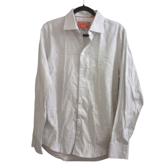 Tallia Shirt Mens Performance Tech Dress 15 1/2 34/35 Beige Button Up Long Sleev - Picture 1 of 6